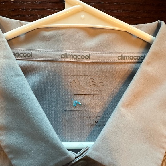 Men's Striped Polo Shirt - Beige and Blue - Picture 3 of 3